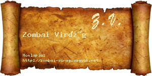 Zombai Virág névjegykártya